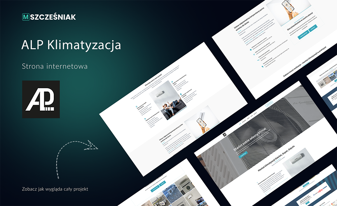Strona internetowa ALP Klimatyzacja - realizacja Storm Cube